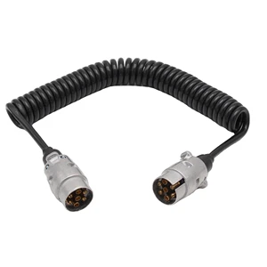 New Quality 7 Pin Eco-Friendly Black 3m Electric Extension Cable for Truck Trailer Power Spiral Retrofit/Upgrade