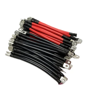 25mm2 35mm2 16mm 2AWG 6AWG GP Automotive Motorcycle M8 Battery Lugs Car Battery Cable Tin Plated Copper PVC Insulated 300mm