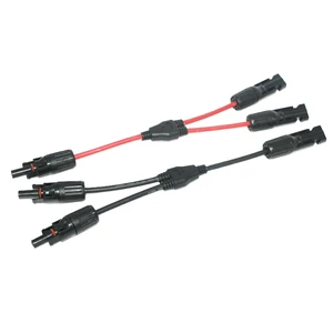 2-Core Copper Conductor Y Type Male and Female Connector XLPE-Insulated PV MC 4 Branch Solar Power Cable