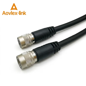 Machine Vision Cable HRS Connector 12pin Male to Female CCD Industrial Camera Cable High Flex Power I/O Cable Assembly