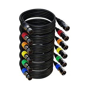 XLR Male to Female Microphone Cable Multi Color Braid Shielded High Cost Performance Pure Copper PVC Jacket