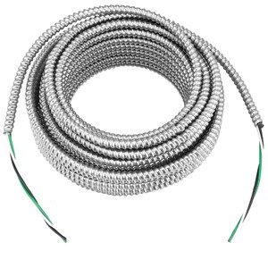 12/2 CUL Listed Mc Cable 1569 Metal Clad 600V Stranded Copper Conductor Aluminum Armor AC Male End Power Cable