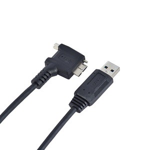 Industrial Camera USB3.0 USB-A/Micro USB Angled Connector with Screw-fixed Panel Mobile Hard Drive Data Power Supply Cable