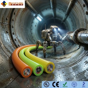 Pipeline Robot Flexible Copper Core PE PUR Sheathed Cable Vectran Enhanced Pipeline Inspection Crawler Cable
