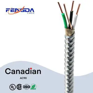 Fengda AC90 14/2AWG 12/2AWG Bx Cable Mc Cable 600V Armour Cable With Certificate For Canada