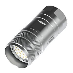 Marvtech Waterproof Female Signal Power Motor Servo Straight M23 Field Wirable Connector for Factory Automation