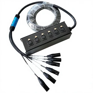 Route 6 Stage Junction Box Multi-Core Audio Signal Cable XLR Male Female Cables Mixing Console Microphone Recording Studio Bare