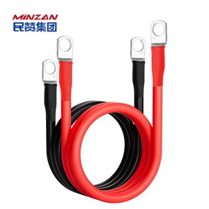 1awg 2awg 3awg 4awg 6awg 8awg 10awg Silicone Power Extension Inverter Cable Automotive Battery Connect Cable With Ring Terminal