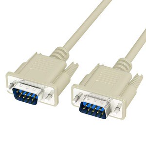 1m Male To Female RS232 Serial Audio Video Cable DB9 Female To VGA HD15 Male Braided Shield PVC Cable