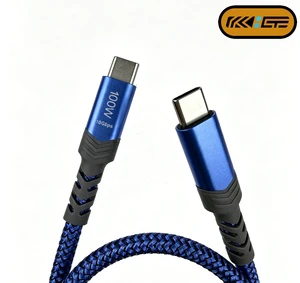 High Quality Nylon USB-C Data Cable 100W 10Gbps PD Fast Charging Durable Braided Sync Cord for Camera