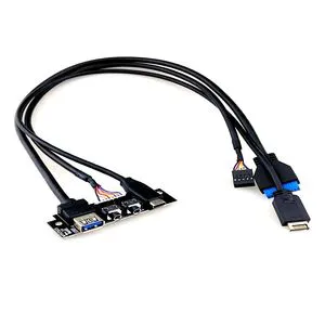 Maoye MYD7523 Factory Outlet Computer Motherboard Cable USB 3.0+USB-C+HD Audio Ports I/O Board Type E PVC 60cm 3A Fast Charging