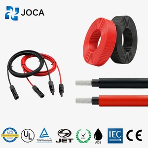 XLPO UV Resistance Stranded Tinned Copper DC Solar Cables 4mm/6mm/10mm Twin Core IP68 for Solar Panel