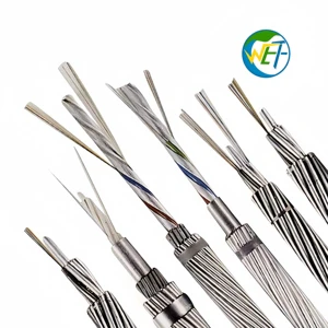IEEE 1138 IEC 60794 OPGW 24 Core 48 Core Optical Ground Wire Stainless Steel Tube Aluminum Clad Steel Stranded Cable WOLF