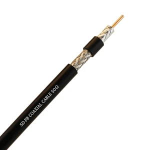 Coaxial Cable 50 Ohm 5D-FB 1.8mm CCA FPE Al Foil 60-90% Al Braiding PE Jacket