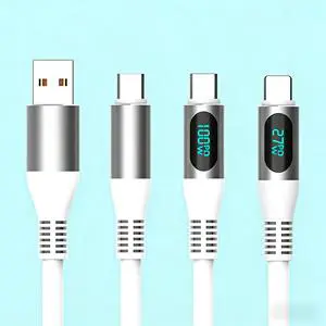 Digital Display LED USB to C Fast Charging 40Gbps Data Transfer Cable with Pure Copper Conductor for Camera Use