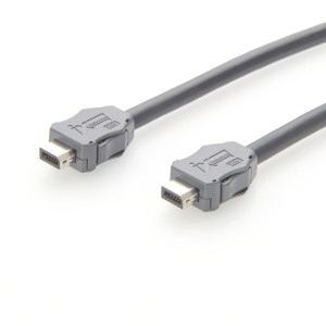 Industrial Category 6a Ethernet Cable with Bare Copper Conductor and PVC Jacket 2m Length Model IX40G-A-10S-CV