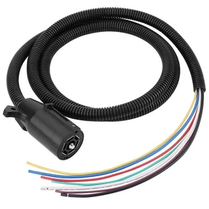 Heavy Duty 7 Way Trailer Plug Connector Cord Cable