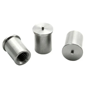 SS304 Round Projection Weld Nut Cylindrical Threaded Welding Boss Standoff Fasteners For Medical Device Machinery