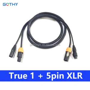 Hybrid Cable DMX Power Cord Combi Waterproof True1 and 5 Pin XLR Stage Light Cable Moving Heads and Par Light Connection