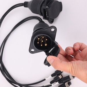 Professional Production Vehicle Accessories Stretching Contraction 7 Core Spiral Cable for Truck Trailer