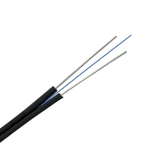 Indoor GJXH Flat Drop Cable 1/2/4 Core Bend Insensitive Fiber Dual Reinforcement LSZH Jacket For FTTH FTTX Last Mile Wiring