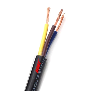 H03VV-F Battery Cable Flexible Power Cord 3 Core 0.5mm 0.75mm PVC Jacket Electrical Cable
