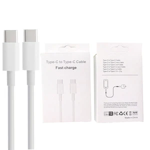 Hot Sale 60W USB Type C to Type C Cable 1M 60W Usb c Fast Charge for iPhone 16 Pro Max 15 Plus with Box