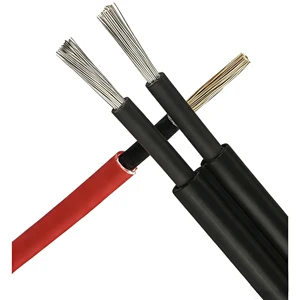 Cross Border PV1-F Solar Cable 2Core 4mm 1.8kV DC CE for for UV Resistant Flame Retardant (V0) IP65 Tinned Copper