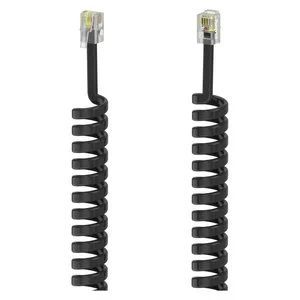 Spiral Telephone Cord Handset Black 1.5m 00201150