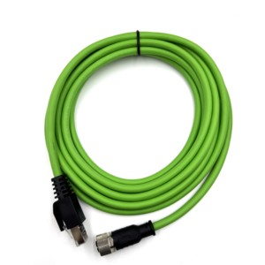 M12 4Pin a Code to RJ45 Industrial Network Gigabit Ethernet Cable High Flexibility Waterproof Shielded Drag Chain Cable