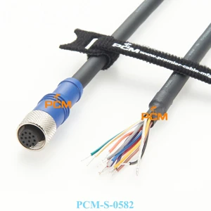 M12 A-code 12-pin Power I/O Breakout Cable Compatible with Cognex Sensor 3D Camera DS1000, DS1050, DS1101, DS1300 CBL-05P2-S1