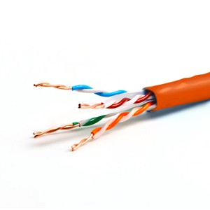 Industrial Automation Equipment Signal Transmission 0.545+ Orange 24AWG CAT6 PVC Insulated Lan Network Cable