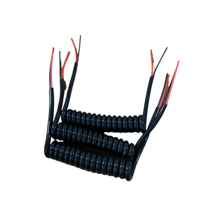 Custom Coiled Spiral Cable Assembly Retractable Power Wire Harness for Automotive & Industrial Use