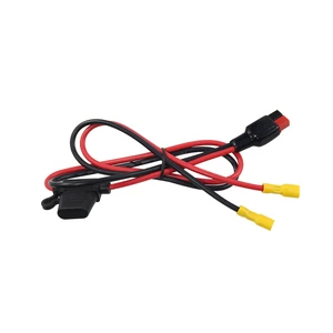 10Awg 30A 0.5m Motorcycle Battery Cable 12V 2pin 50A Plug Quick Connector to 6.3mm Crimp Terminals Car Power Battery Cable