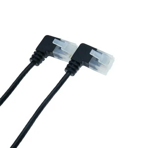 Original 90 Degree Slim Cat7 RJ45 Patch Cord Cable Cat7 32AWG Lan Patch Network Jumper Cable