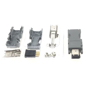 DEYCONN Molex6P Male Servo Amplifier Plug IEEE1394 6P Soldering Connector for PCB Application Black PBT Material ISO9001