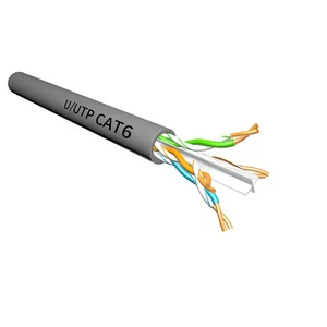 OEM Factory Cat6 UTP Solid Bare Copper CCA PE PVC Jacket Industrial Power 305M Lan Cable for Networking 0-70C