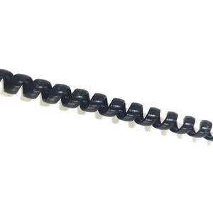 Hot Sale Spring Solid 2 3 4 Core PE Telescopic Spiral Cable Pure Copper Wire Black High Elastic Industrial Power Cable