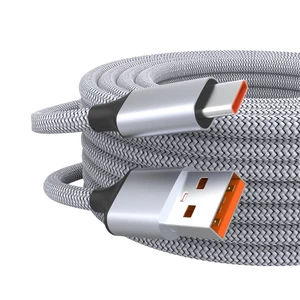 1m 6A Fast Charging USB-C Cable 15W with Pure Copper and Nylon Jacket for Car and Earphone Use