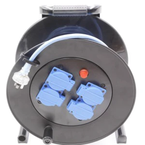 Steel Cable Reel Cee Plug Outdoor H07rn-F Rubber Cable 3G1.5 to 3G2.5 25-50m RoHS