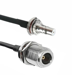 Factory Quality Assurance N Type Female Jack to QMA Female Bulkhead Nut O-ring RF Coax Coaxial RG223 Pigtail Extension Cable