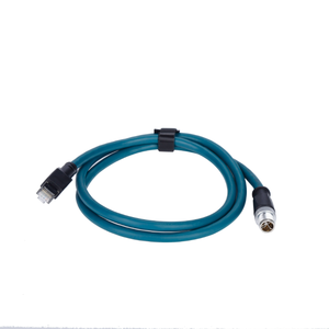 M12 4 Pin Type D Male to RJ45 Ethernet Cable Shielded Industrial Network Cord for Profinet EtherCAT