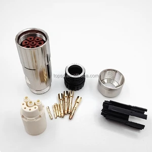 M23 Servo Motor Connectors 6FX2003-0LL13 12 17 19 Pins Male Female Field-Wireable Cable Metal Plug High Current Signal Connector