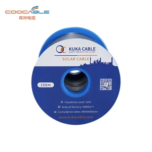 TUV H1Z2Z2-K DC Solar PV Cable Wire AD8 Waterproof16MM2 Red Black XLPO Insulation PV1-F Photovoltaic Solar Cable