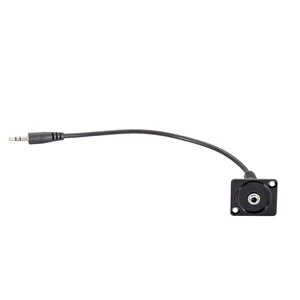 SETO High Quality 3.5mm Male-Female Audio Cable Connector 20cm Zinc Alloy Black Keystone Jack Speaker Cable