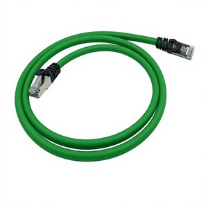 RJ45 Pre-Terminated Cable Carrier Industrial Ethernet Cable 6A/7 Network Patch Cords Black/Green Dedicated Gigabit Networks