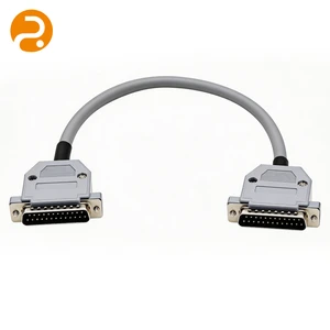 Custom DB25 Male Male Parallel Port Cable | OFC Conductor PVC Insulated Industrial Wire Harness for CNC/PLC RoHS ISO9001