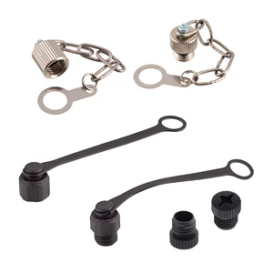 Waterproof M8 IP67 Dustproof Cap Nickel Plated Brass Housing for Servo Motor Camera Connector