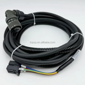 For CNC Machine Electrical Equipment Power Cable MR-PWCNS Servo Motor Cable Spiral PUR Coiled PU Cable 3M 5M 10M