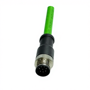 Hot sale Eight core M12 CODE Male Connector CAT6E PVC Jacket IP67 Waterproof Industrial Ethernet Cable Industrial automation